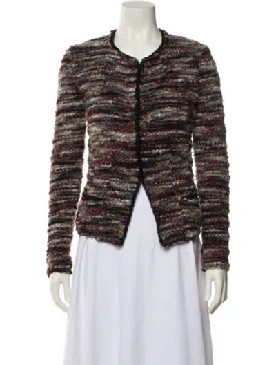 Pre-owned Isabel Marant Tweed Pattern Evening Jacket In Neutral