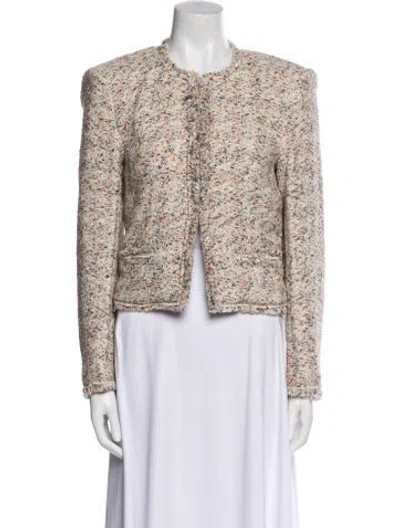 Pre-owned Isabel Marant Tweed Pattern Evening Jacket In Neutral