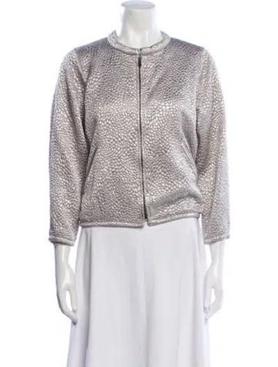 Pre-owned Isabel Marant Tweed Pattern Evening Jacket In Silver