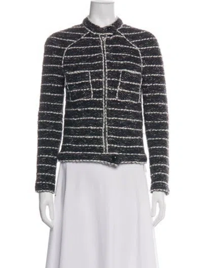 Pre-owned Isabel Marant Tweed Pattern Jacket In Black