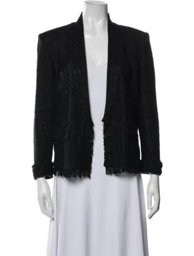 Pre-owned Isabel Marant Tweed Pattern Jacket In Black