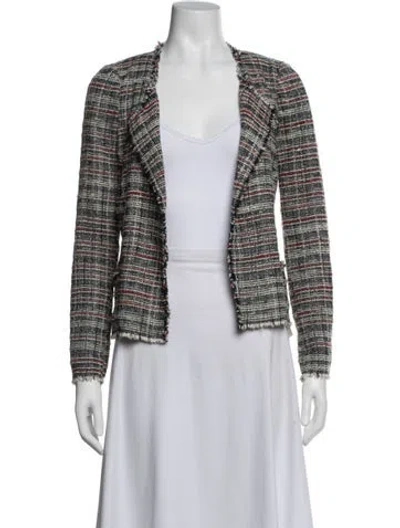 Pre-owned Isabel Marant Tweed Pattern Jacket In Black