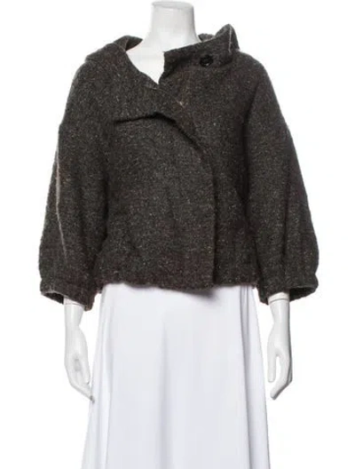 Pre-owned Isabel Marant Tweed Pattern Jacket In Brown