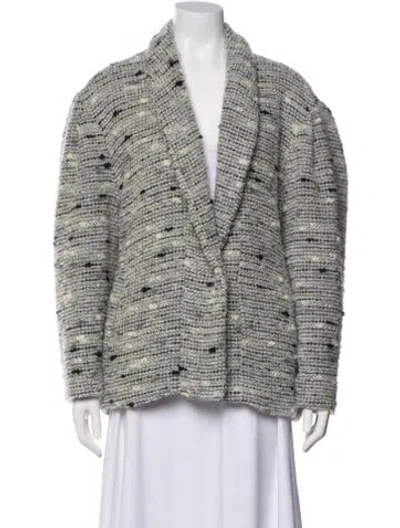 Pre-owned Isabel Marant Tweed Pattern Jacket In Gray