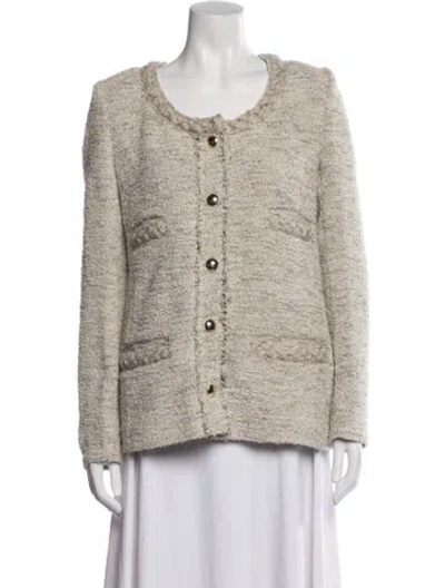 Pre-owned Isabel Marant Tweed Pattern Jacket In Gray