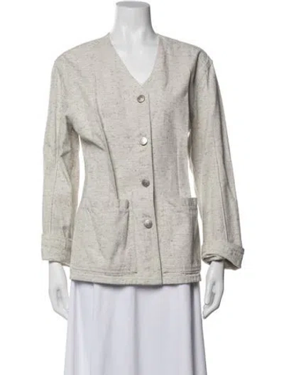 Pre-owned Isabel Marant Tweed Pattern Jacket In Neutral