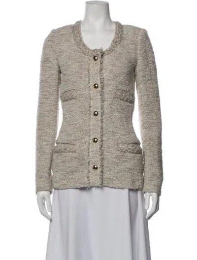 Pre-owned Isabel Marant Tweed Pattern Jacket In Neutrals