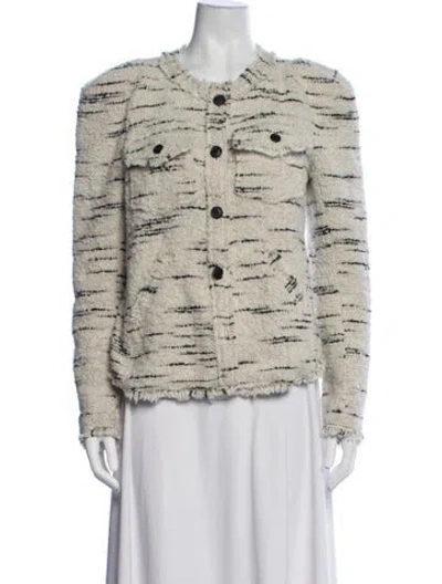 Pre-owned Isabel Marant Tweed Pattern Jacket In Neutrals
