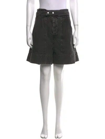 Pre-owned Isabel Marant Tweed Pattern Knee-length Shorts In Black