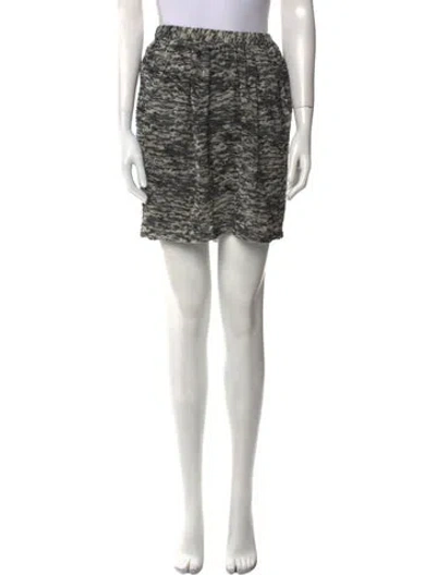 Pre-owned Isabel Marant Tweed Pattern Mini Skirt In Black