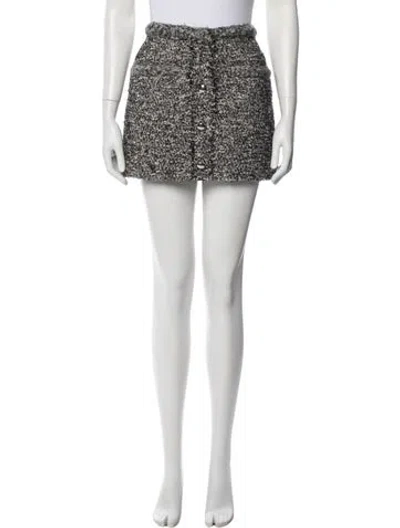 Pre-owned Isabel Marant Tweed Pattern Mini Skirt In Blue