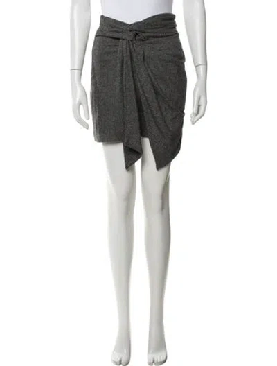 Pre-owned Isabel Marant Tweed Pattern Mini Skirt In Grey