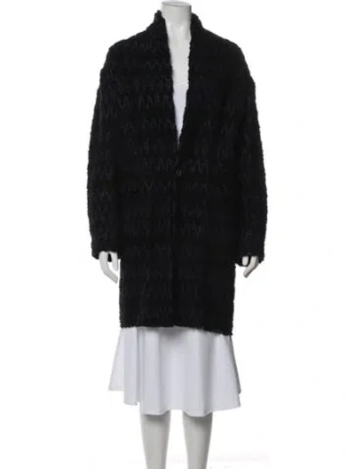 Pre-owned Isabel Marant Tweed Tweed Pattern Coat In Purple