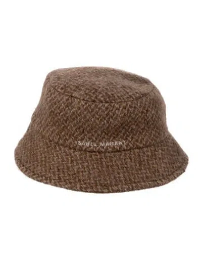 Pre-owned Isabel Marant Tweed Wool Bucket Hat In Neutral