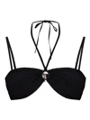 Isabel Marant Twisted-front Bikini Top In Black