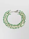 Isabel Marant Two-tone Beaded Bracelet With Textured Finish