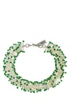 Isabel Marant Two-tone Beaded Bracelet With Textured Finish