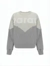 Isabel Marant Two-tone Long-sleeve Sweatshirt With Chevron Pattern In Multi