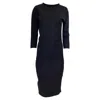 Isabel Marant Two Toned Midi Dress In Black Wool In Black