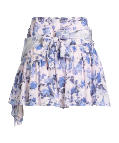 Isabel Marant Two-tone Mini Skirt In Purple