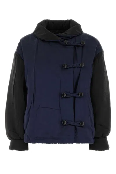 Isabel Marant Two-tone Silk Reversible Padded Jacket In Multicoloured
