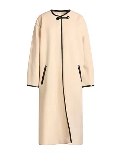 Isabel Marant Two-tone Single-breasted Coat In Nude