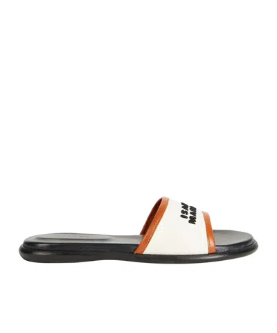 Isabel Marant Two-tone Slippers In Brown
