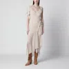 Isabel Marant Tylena Asymmetric Printed Silk Georgette Dress In Ecru In Neutral