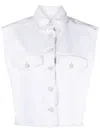 Isabel Marant Tyra Cotton Denim Vest In White