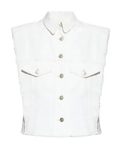 ISABEL MARANT ISABEL MARANT TYRA RAW-CUT EDGE DENIM VEST