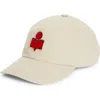 Isabel Marant Tyron Logo Patch Cotton Baseball Cap In Ecru