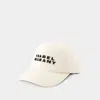 Isabel Marant Tedji Cotton Baseball Cap With Curved Visor In Beige