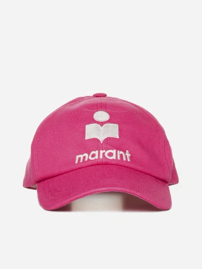 Isabel Marant Tyron Cotton Baseball Cap In Fuchsia