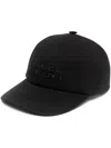 Isabel Marant Tyron Logo Embroidered Baseball Cap In Black