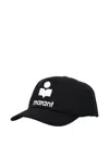 Isabel Marant Solid Color Tyron Cap With Embroidered Logo In Black