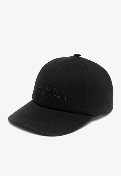 Isabel Marant Tyron Logo Embroidered Baseball Cap In Black