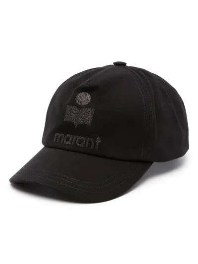 Isabel Marant Logo-print Cotton Cap In Black