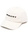 Isabel Marant Embroidered-logo Cotton Cap In Nude