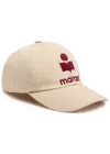 Isabel Marant Tyron Logo-embroidered Canvas Cap In Beige