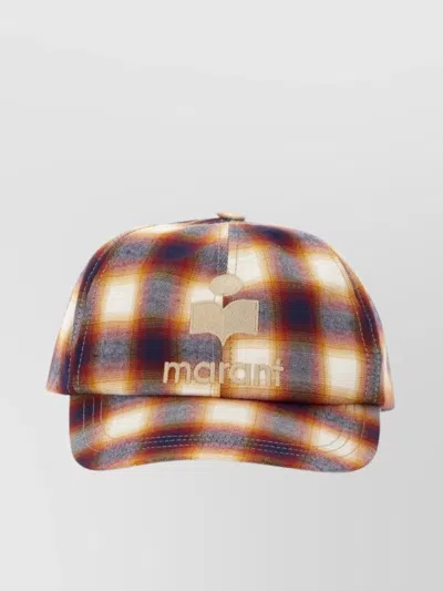 Isabel Marant "tyron" Plaid Pattern Curved Brim Baseball Cap