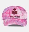 Isabel Marant Multicolor Printed Tyron Baseball Cap In Pink