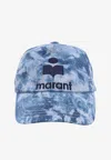 Isabel Marant Tyron Tie-dye Logo Baseball Cap In Blue