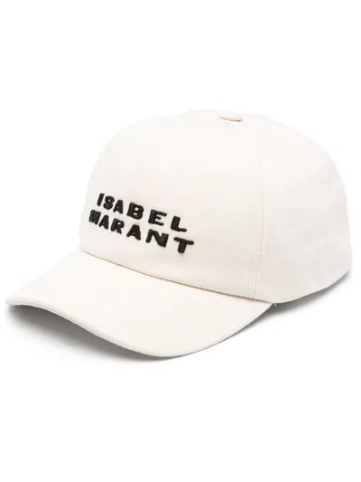 Isabel Marant Tyrone Logo Baseball Cap In Beige