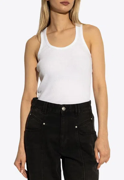 Isabel Marant Tysha Ribbed Tank Top In White