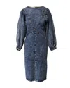 Isabel Marant Udrea Denim Midi Dress In Blue Cotton In Blue