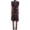Isabel Marant Ulianad Print Velvet Midi Dress