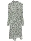 Isabel Marant Umaima Grahic-primt Midi Dress In White