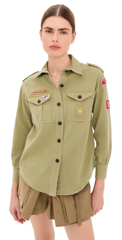 Isabel Marant Umberta Button Down Shirt Khaki In Brown