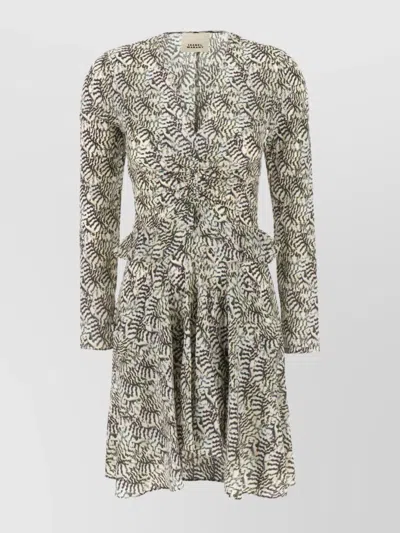 ISABEL MARANT UNIQUE PRINT STRETCH SILK DRESS