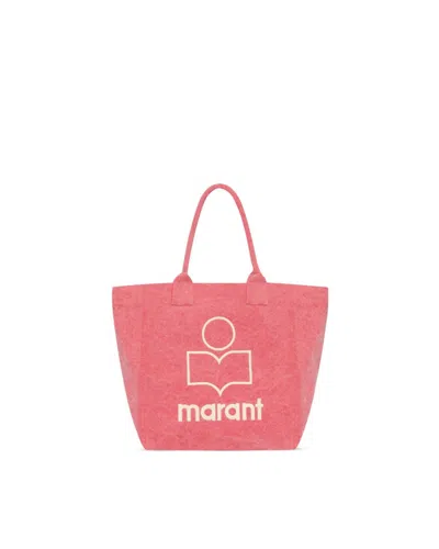 Isabel Marant Unisex Small Yenky Tote Bag In Berry In Pink